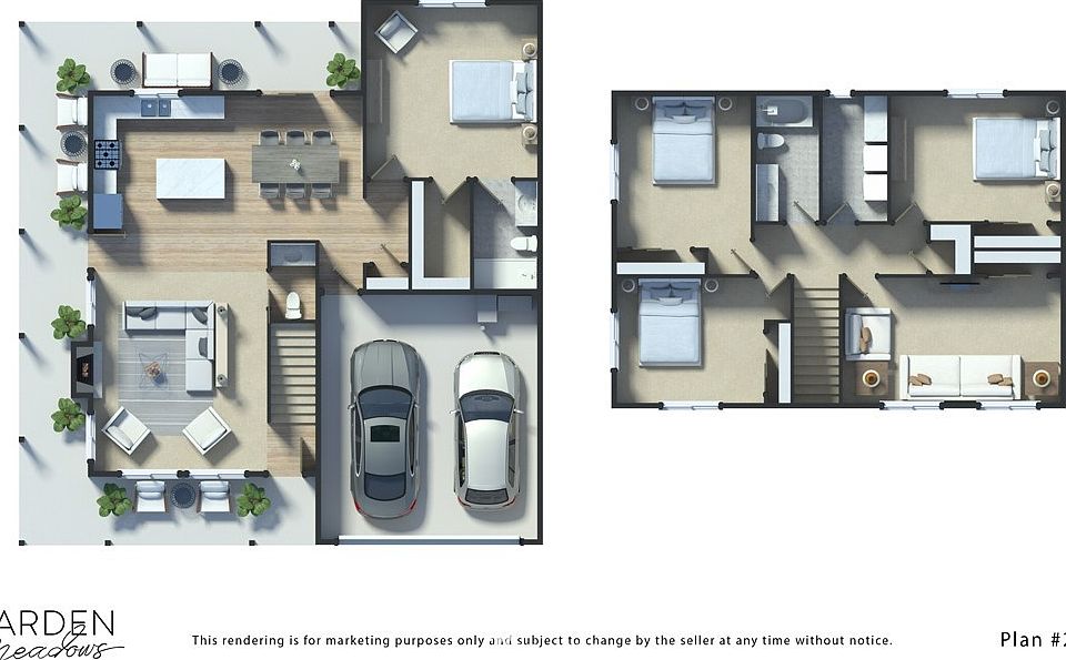 This picture and the completed pictures are of a different 2265 plan/house.  Features and colors may differ.