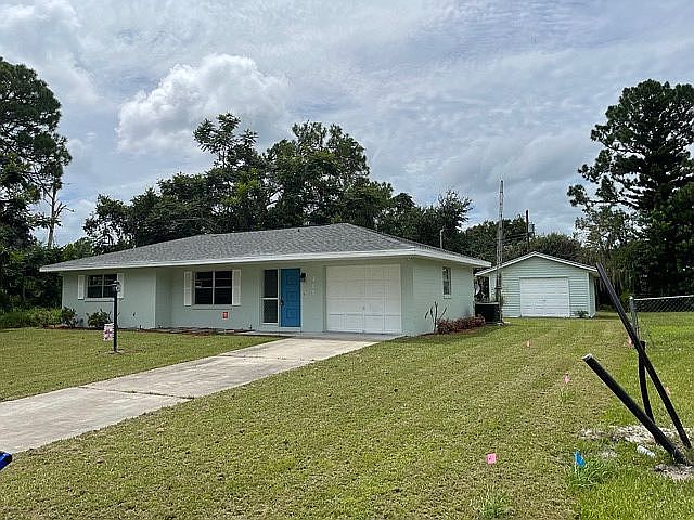 separate garage with elec