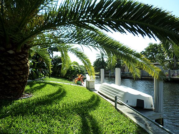 backyard along canal