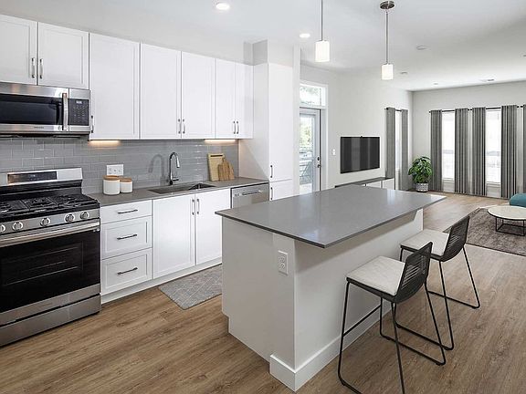 Phase II Apartment Home Kitchen and Living Areas
