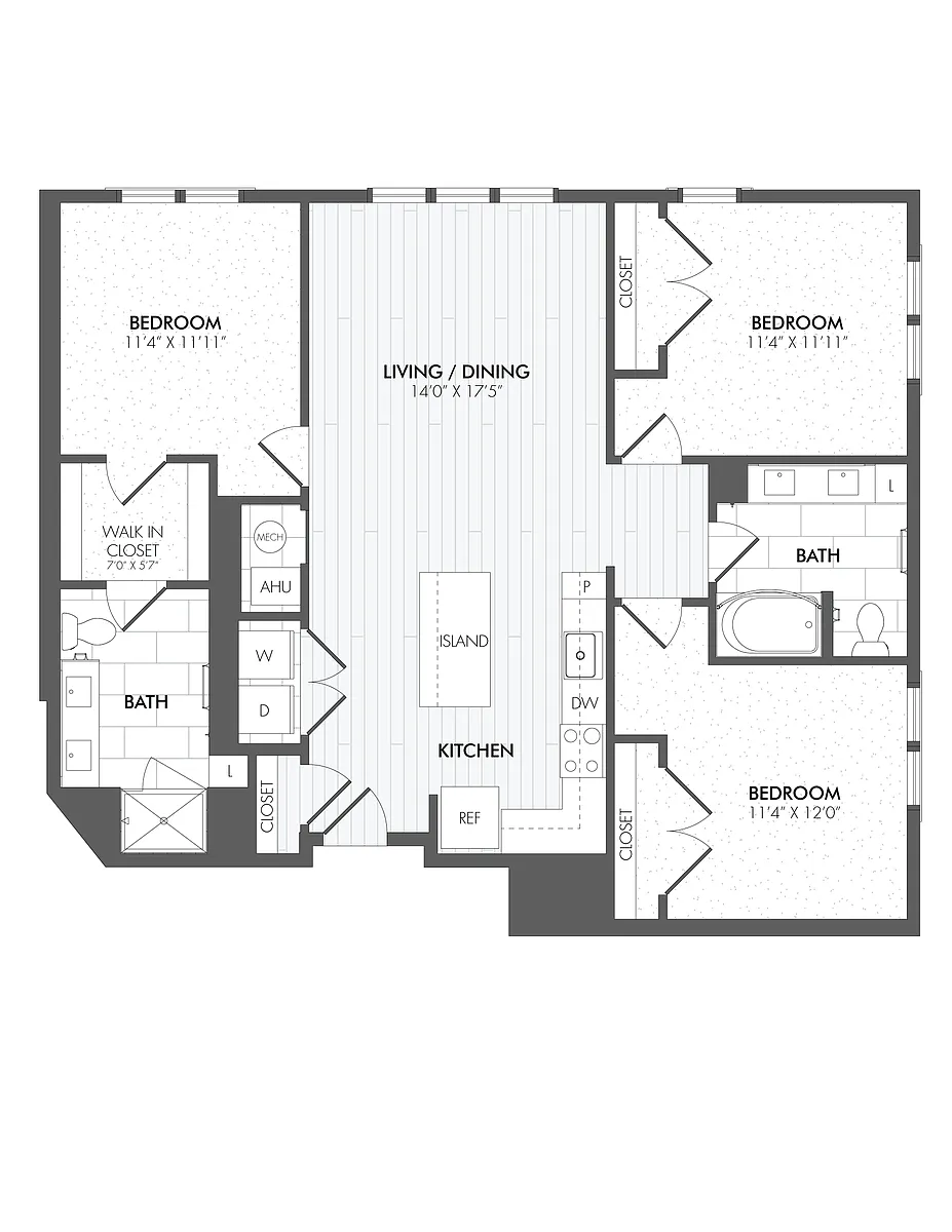 Floor plan 3 Bed/2 Bath-G1