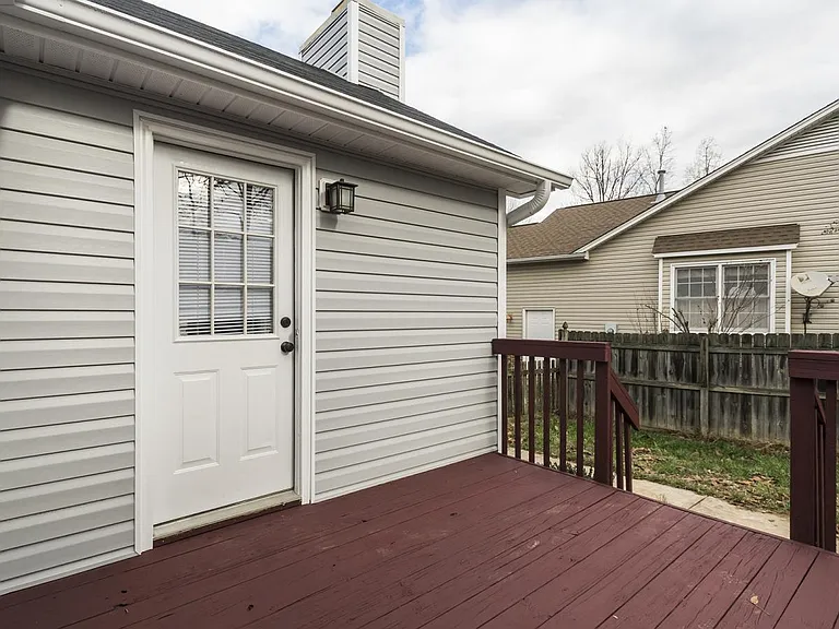 Deck to large private back yard