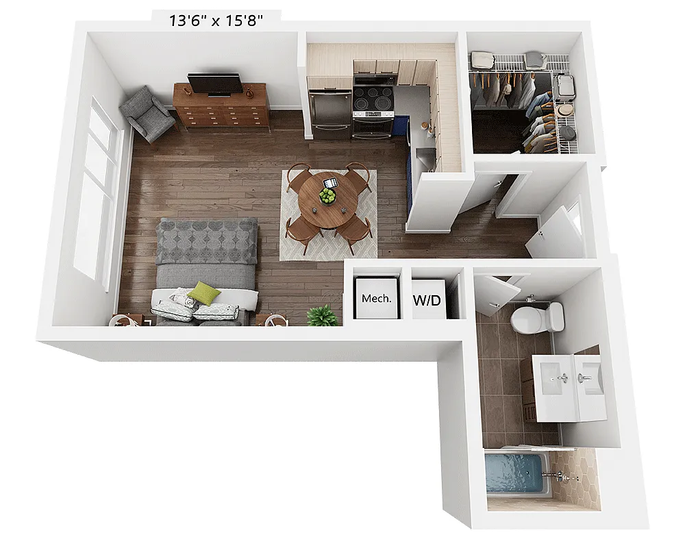 Floor plan Studio E1AA