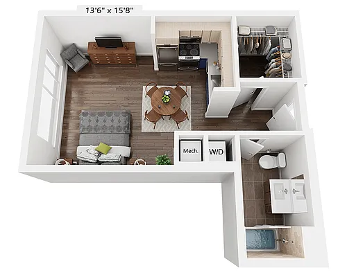 Floor plan Studio E1AA