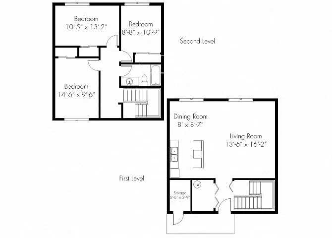 Floor plan Three Bedroom
