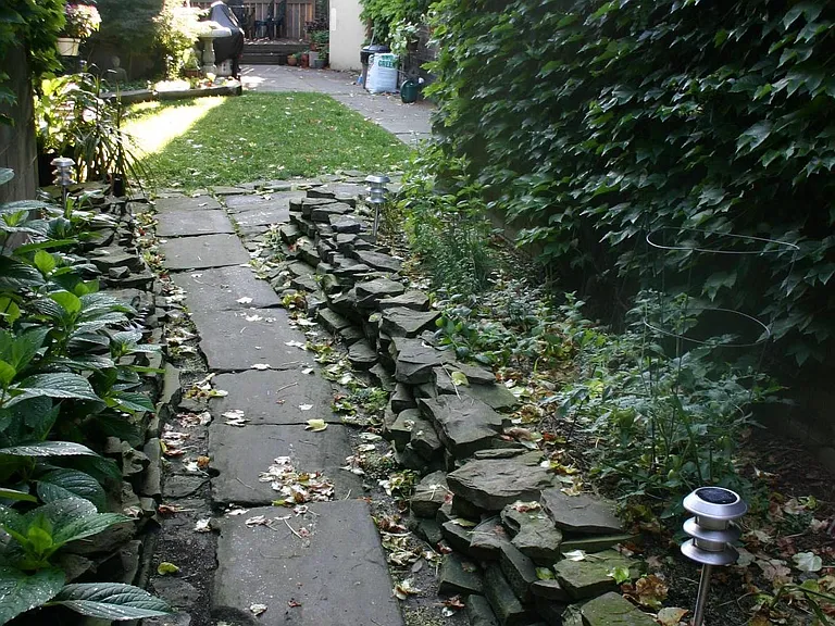 shared courtyard with grill