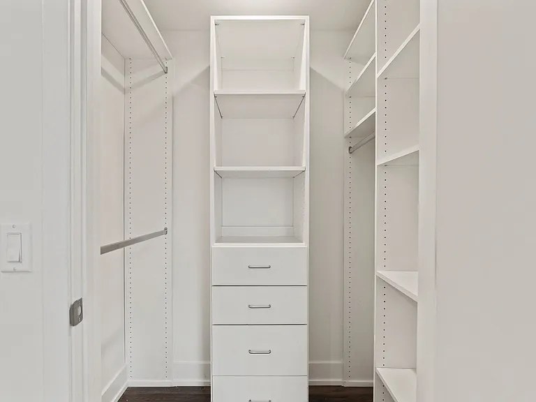 Walk-In Closet with Built-In Organizers