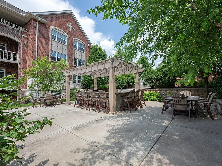 Community Patio with Pergola, Grilling Station, and Fire Pit