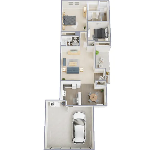 Floor plan Park City Ranchos - 2 Bed 2 Bath