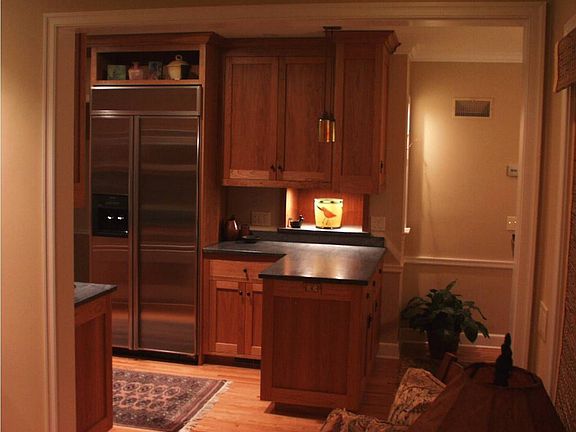 View from den into kitchen