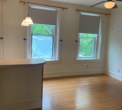 Living room with high kit counter suitable for bar stools