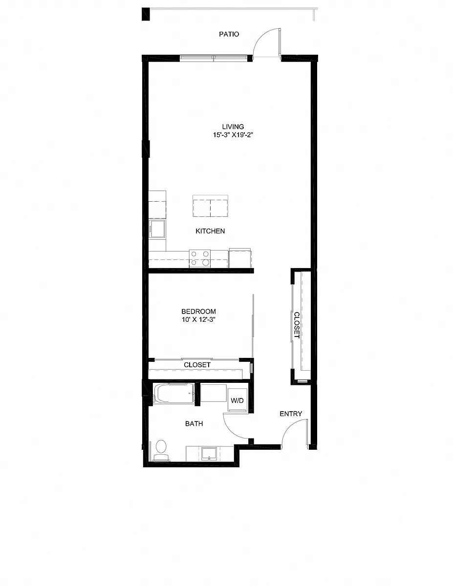 Floor plan One Bedroom E5