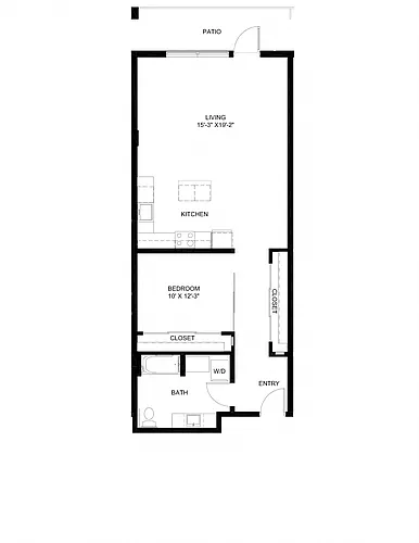 Floor plan One Bedroom E5