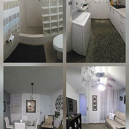 Bathroom,  kitchen, living, 