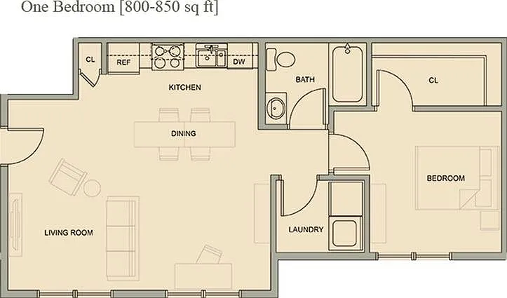 Floor plan 1 Bedroom Select