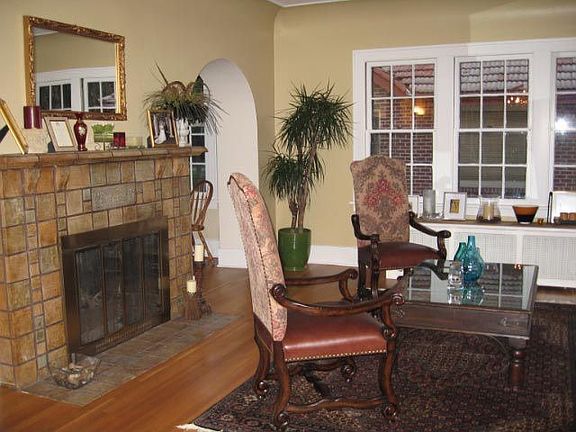 Living Room - One of two fireplaces