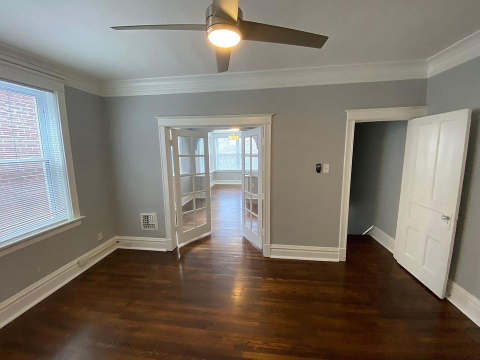 Dining room to living room to office to front porch deck
