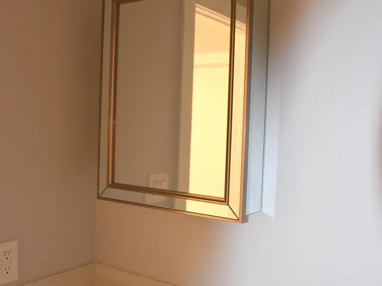 Upstairs bathroom with medicine cabinet/mirror