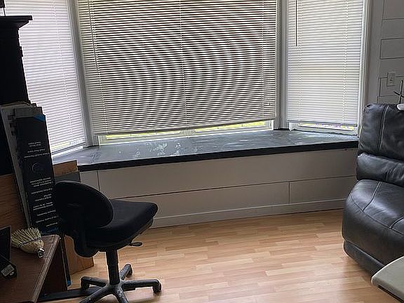 Window seat in master suite 