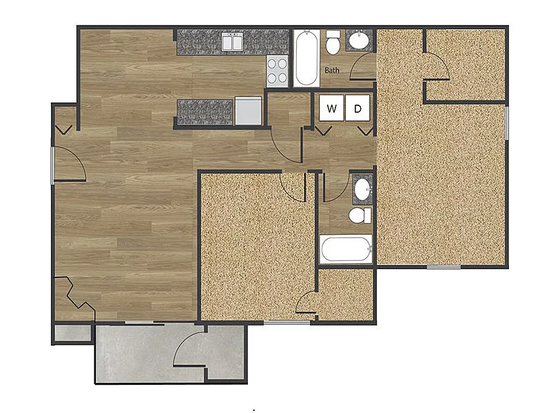 Floor plan 2x2A