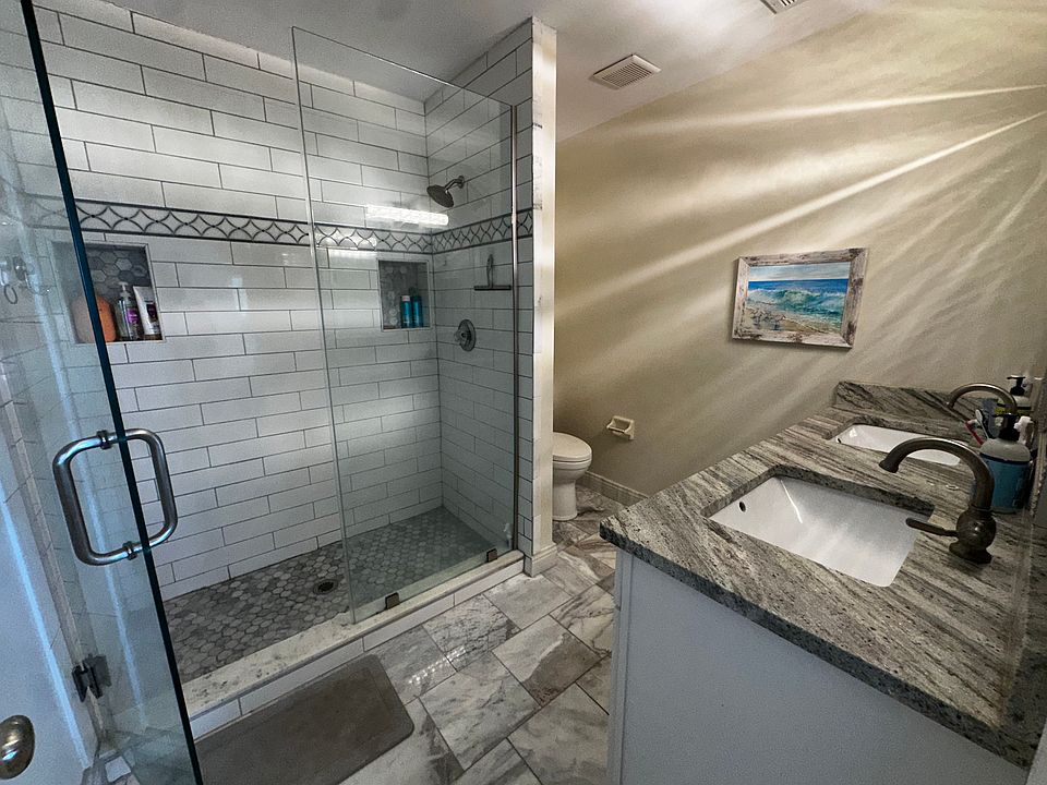 Updated master bath with large walk in shower