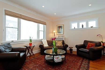 Living room with fireplace