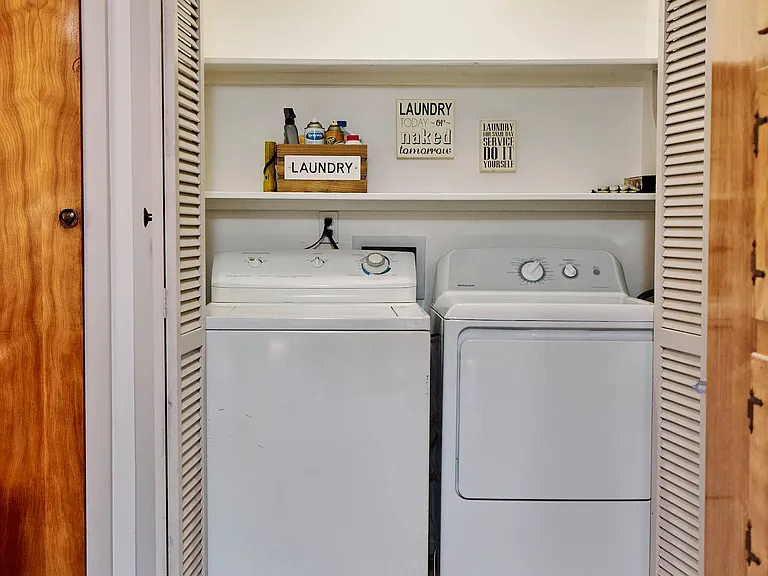 Laundry off kitchen.