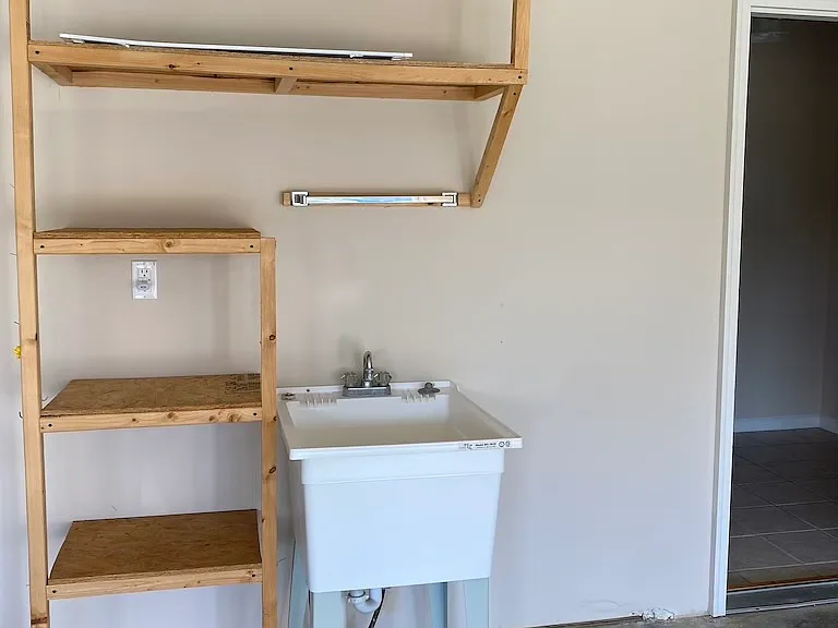 utility sink in garage