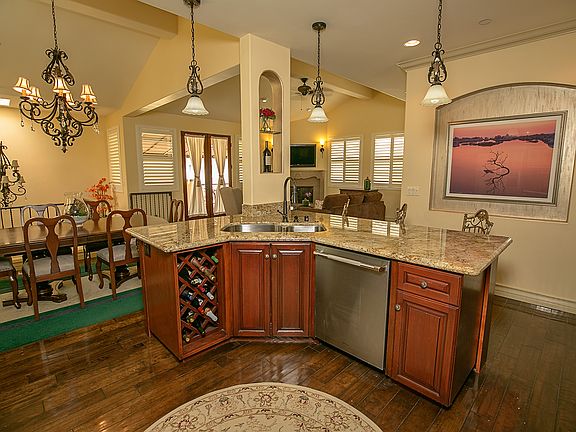 Large Island with wine rack