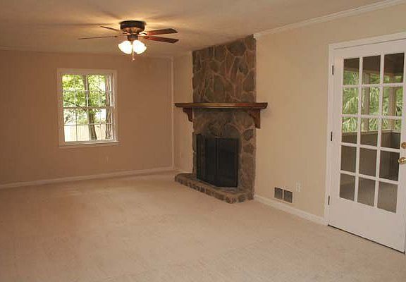 Den w/Large stone fireplace