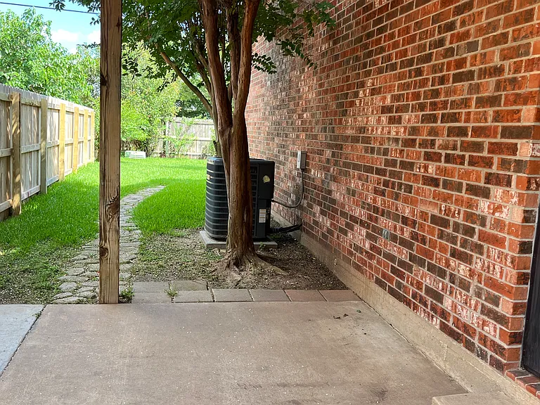 side patio and walkway to back yard