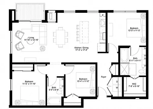 Floor plan Redwood 2 Plus Den