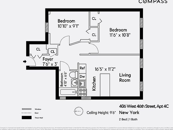 2nd image of 406 W 46th St APT 4C