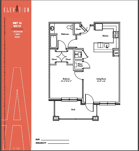 Floor plan One Bedroom A