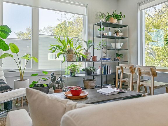 The oversized picture windows make you feel like you are living in a tree house.