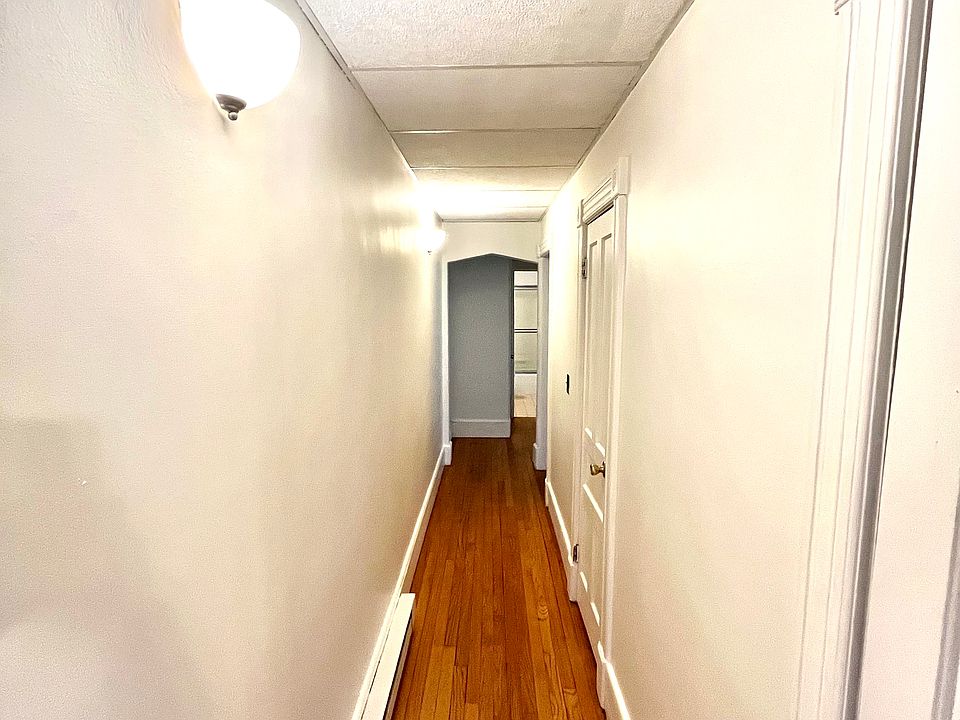 Hallway with closets