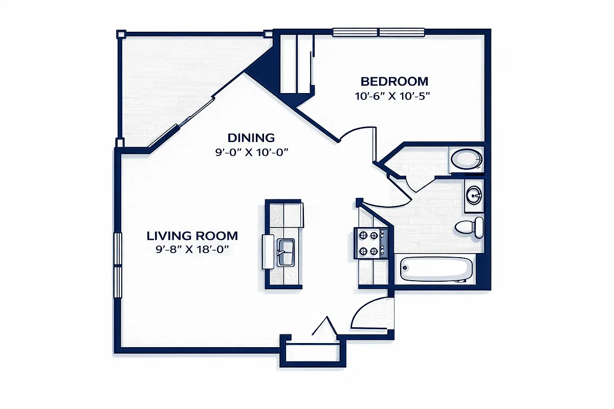 Floor plan A60 1X1