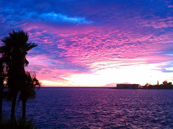 sunset view from dining room.