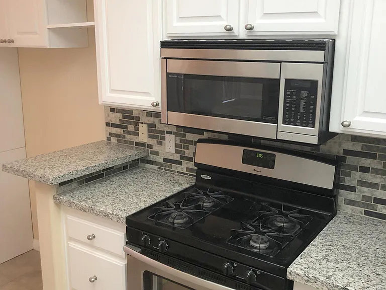 Built-in Microwave and Gas Stove