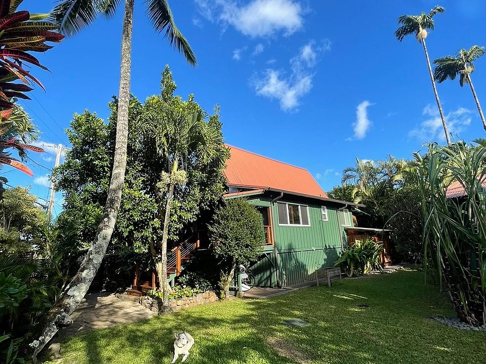 Hale Aku with a mature Coco tree in the foreground