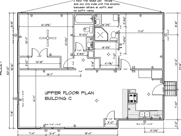 Upper unit accessed by stairs. 2 bedroom/2 bath