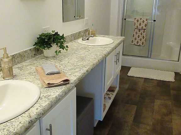 Double Vanity in Master