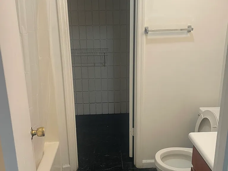 bathroom with walk in closet