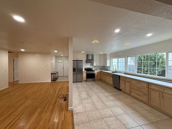 Upgraded kitchen with new cabinets and appliances
