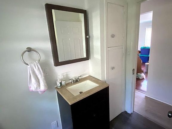 bathroom storage available