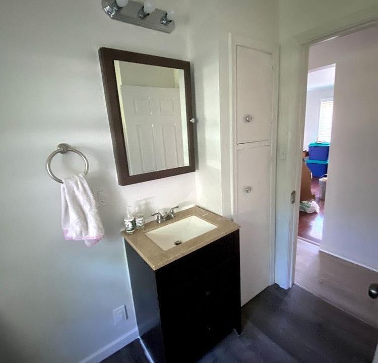 bathroom storage available