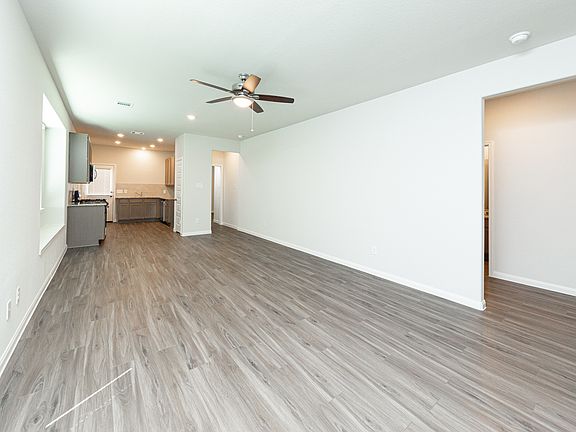 Family Room to Dining Area and Kitchen