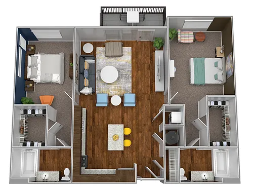 Floor plan 2x2B