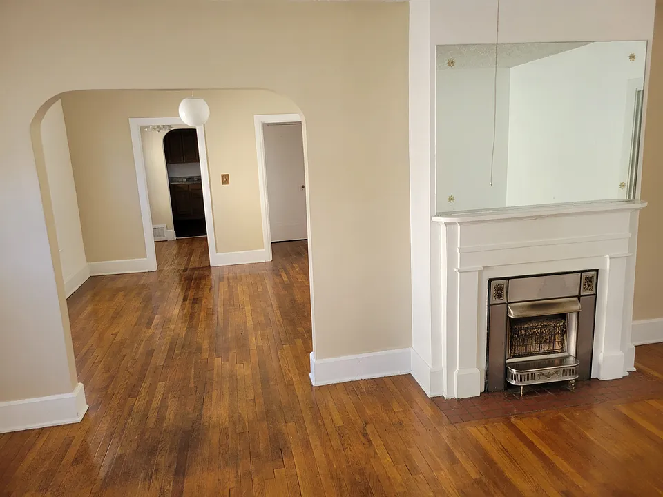 Livingroom leading to dining room.