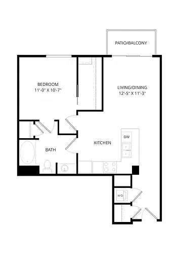 Floor plan B07 1X1